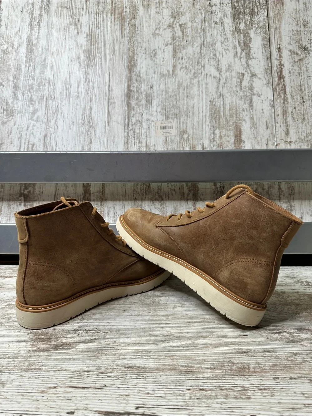 TOMS TRVL LITE Navi Ranger Tan Water Resistant Leather Boots Men 11
